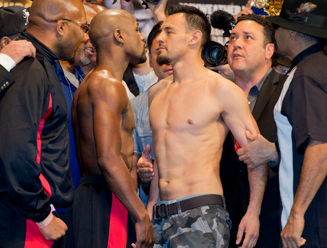 Floyd Mayweather will put his perfect 43-0 record to the test against Robert Guerrero on Saturday night.